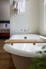 Master bath upstairs attached to master bed with authentic clawfoot soaking tub