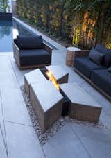 Outdoor living area and fire table