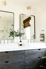 Master bathroom dual vanity