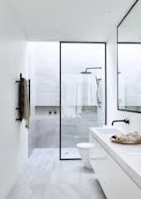 Bath Room, Marble Counter, Porcelain Tile Floor, Open Shower, Porcelain Tile Wall, Ceiling Lighting, Drop In Sink, One Piece Toilet, and Freestanding Tub Canny 'The New' Ensuite  Photo 11 of 21 in The New by Alexandra