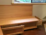 Custom Banquette in Cherry Natural Wood w/ lots of storage