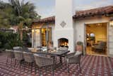 The perfect Mediterranean weather in Montecito allows the new owners to dine al fresco.