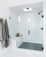 Bath Room, Porcelain Tile Floor, Enclosed Shower, Recessed Lighting, and Porcelain Tile Wall Master Bathroom  Photo 18 of 22 in Model Home 2 by Aaron Oldham