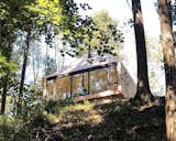 The Hut cedar shingle cabin exterior