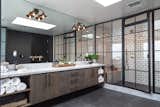 Subway style backsplash and Carrara marble make their way into this modern farmhouse master bath. 