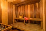 The dry sauna located in the private spa on the compound.