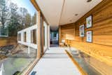 Cedar accented wall in the hallway to the bedrooms.