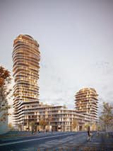 Stockholm–based Belatchew Architekter specializes in urban planning, housing, offices, and public buildings. Pictured above is Discus—a dynamic new skyscraper planned for Nacka City that will hold 450-500 apartments.