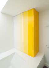 Master bathroom linen cabinet