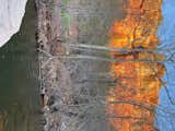 150 feet towering red cliff at the property