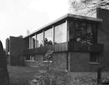 Original Heathbrow: garden elevation with Great Room on second floor.