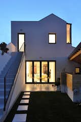 Back façade at dawn