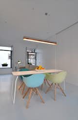 First floor: Dining room with closed doors for work office