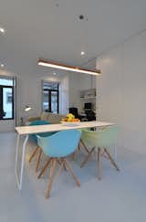 First floor: Dining room with open work office