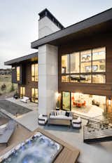 Hot tub + Back patio.