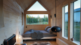 Bedroom, Recessed Lighting, Vinyl Floor, Bed, Storage, and Chair  Photo 2 of 4 in The Nordic Weekender by Matt Troyer