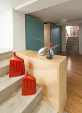 Large closets provide extra storage in this 1800 sq ft Midcentury Modern home.