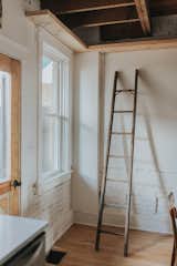 Dining Room tall shelf & ladder for accessibility...or looks :) 