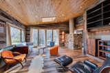 Studio space with Chestnut Blight floors and reclaimed barn wood walls & custom built ins
