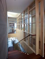 The view towards the master suite, with the stairwell below.