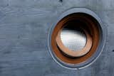 Porthole window at the powder room.
