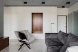 Living Room  Photo 9 of 22 in Brutal and minimalistic apartment by Kidz Design