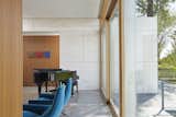 Living room Facing South; volume clad in porcelain