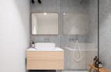 Bath, Wall, Pedestal, Open, Undermount, Laminate, Ceramic Tile, and Terrazzo  Bath Laminate Photos from Apartment M8