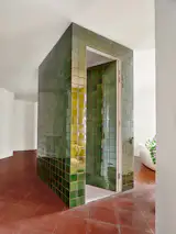 tiled hidden door, opened