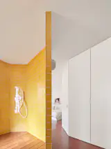 the shower and the main bedroom