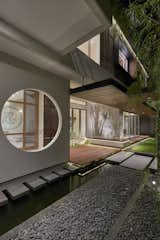 entrance terrace & window through foyer