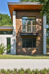 Exterior, Flat RoofLine, Glass Siding Material, Shed RoofLine, Stucco Siding Material, House Building Type, and Wood Siding Material  Photo 7 of 10 in Mount Pleasant Modern by Rush Dixon Architects