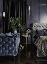 A well-designed bedroom can be very relaxing and comfortable if decorated even in black. This one, for example, looks like a surreptitious hideaway.