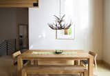Dining Room with naturally shed antler chandelier