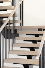 Open stair case with white oak treads