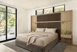 Primary Bedroom - custom headboard with integrated floating nightstands