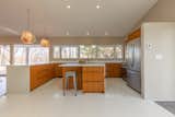 kitchen has minimal upper cabinets