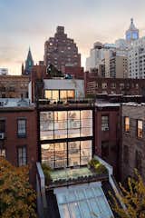 Exterior, Flat RoofLine, Brick Siding Material, and House Building Type Rear Facade  Photo 2 of 9 in Gramercy Park Townhouse by Shilpa Patel