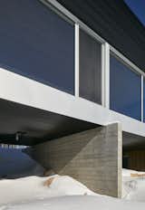 Tremblant ski chalet board form concrete fin