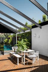 A sunny, California aesthetic shines brightly in the outdoor patio.