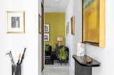 View from the entry to the colorful study.