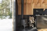La Pointe cabin fireplace
