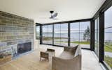 Screened porch with fireplace