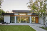 Exterior, House, Glass, Concrete, Flat, Wood, Metal, Metal, and Stucco  Exterior Stucco Concrete Metal Flat Photos from House Perched in the Trees