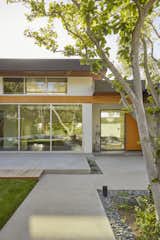Exterior, House, Stucco, Flat, Metal, Concrete, and Wood  Exterior House Stucco Metal Photos from House Perched in the Trees