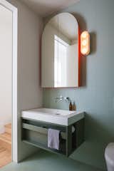 Sink : Wetstyle / Faucet : Cabano / Wall scounce : School House / Cabinetry : custom design by La Firme