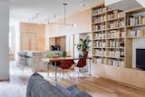 Stools : Pedrali / Sofa : Ligneroset / Chairs : Eames / Lighting on track : Juno / Pendant light : Lambert et fils / Cabinetry : custom design by La Firme