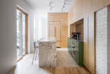 Stools : Pedrali  / Oven & Stove : KitchenAid /Lighting on track : Juno / Cylinders : Progress lighting / Cabinetry : custom design by La Firme