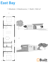 Built Prefab Modular Homes - East Bay Model - 2 Bedrooms, 1 Bath, 960 sf

www.builtprefab.com