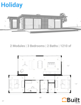 Built Prefab Modular Homes - Holiday Model - 3 Bedrooms, 2 Baths, 1210 sf

www.builtprefab.com